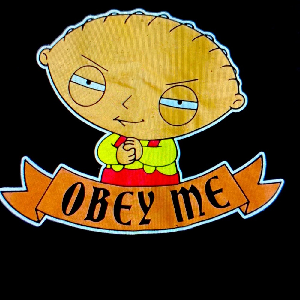 Family guy T-shirt, obey me, Stewie size large 2007